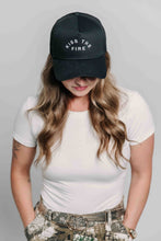 Load image into Gallery viewer, Kiss the Fire Trucker Hat