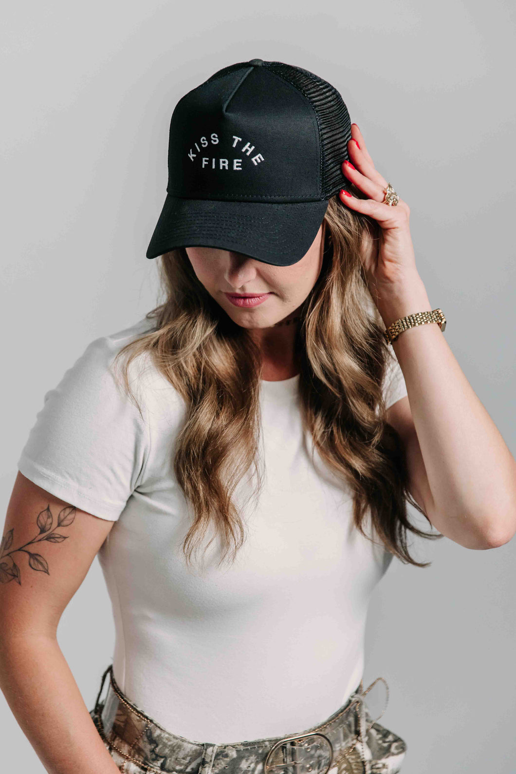 Kiss the Fire Trucker Hat