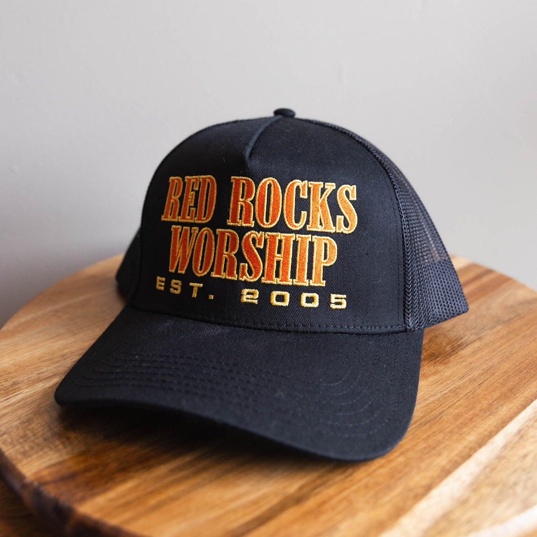 Red Rocks Worship Trucker Hat